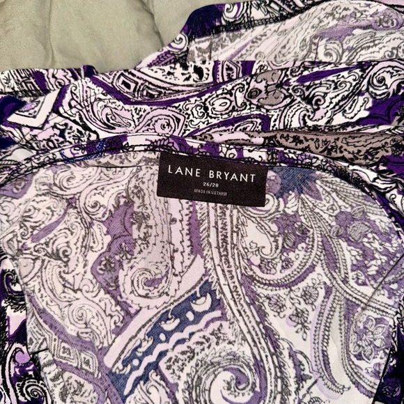 💜 Purple Paisley Pleated Swing Top – Size 26/28 💜 - Picture 3 of 8